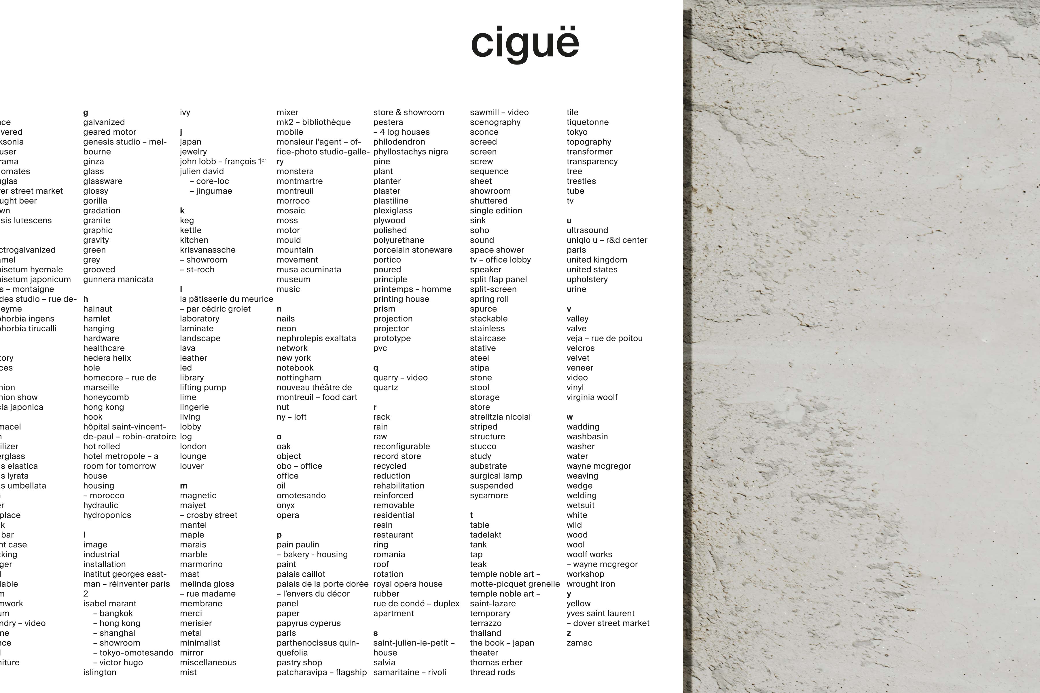 Ciguë GR20 design graphique signaletique paris branding graphic fashion food drinks culture luxury architecture