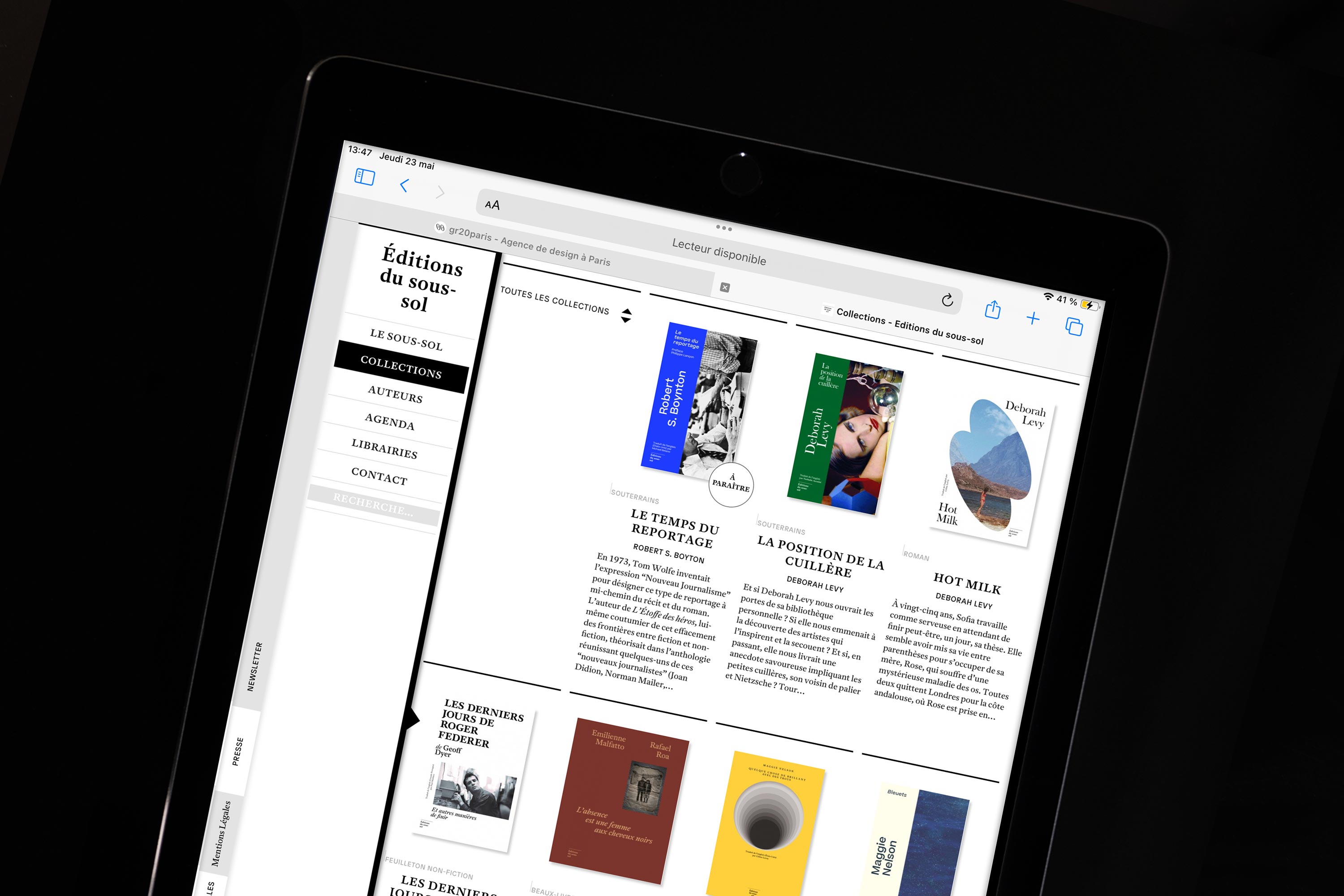 Éditions du sous-sol GR20 design graphique signaletique paris branding graphic fashion food drinks culture luxury architecture