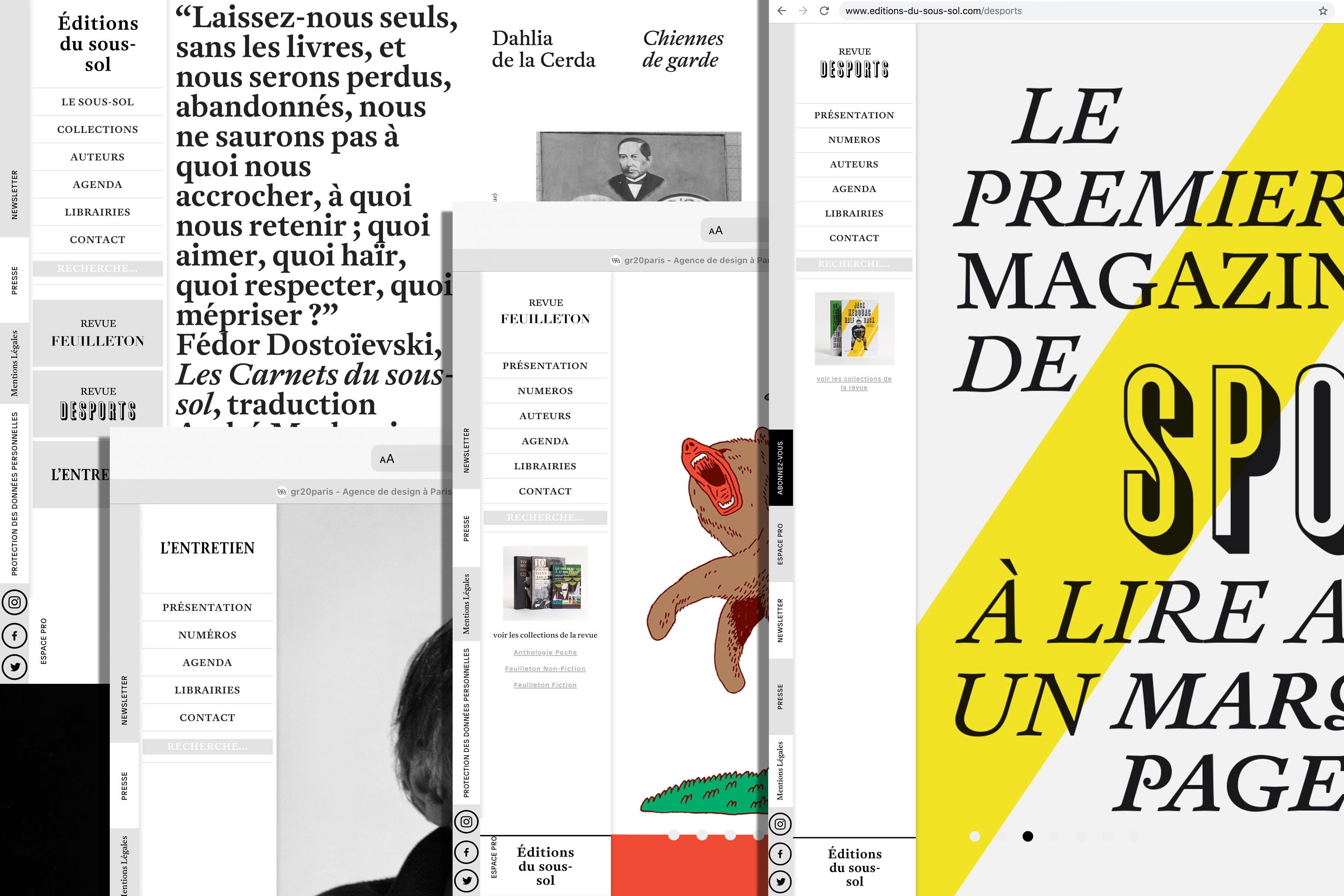 Éditions du sous-sol GR20 design graphique signaletique paris branding graphic fashion food drinks culture luxury architecture