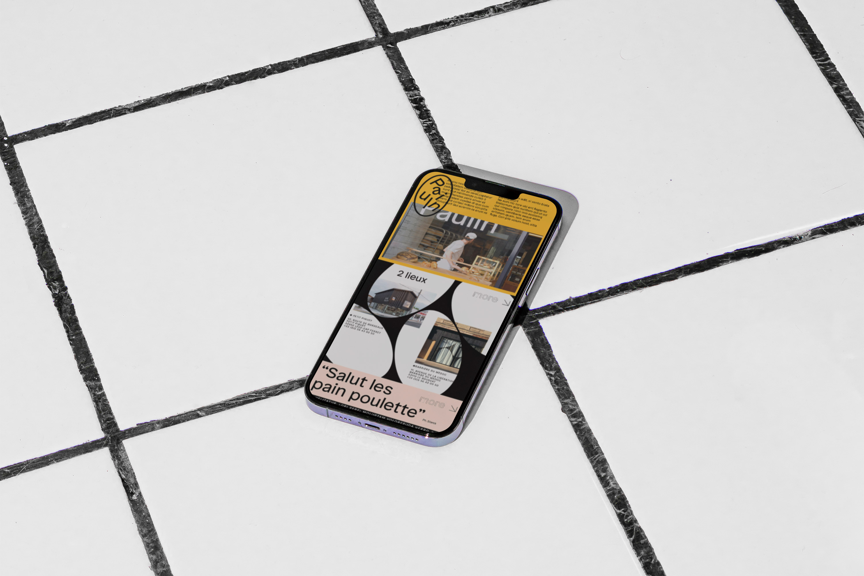 Pain Paulin e-shop GR20 design graphique signaletique paris branding graphic fashion food drinks culture luxury architecture