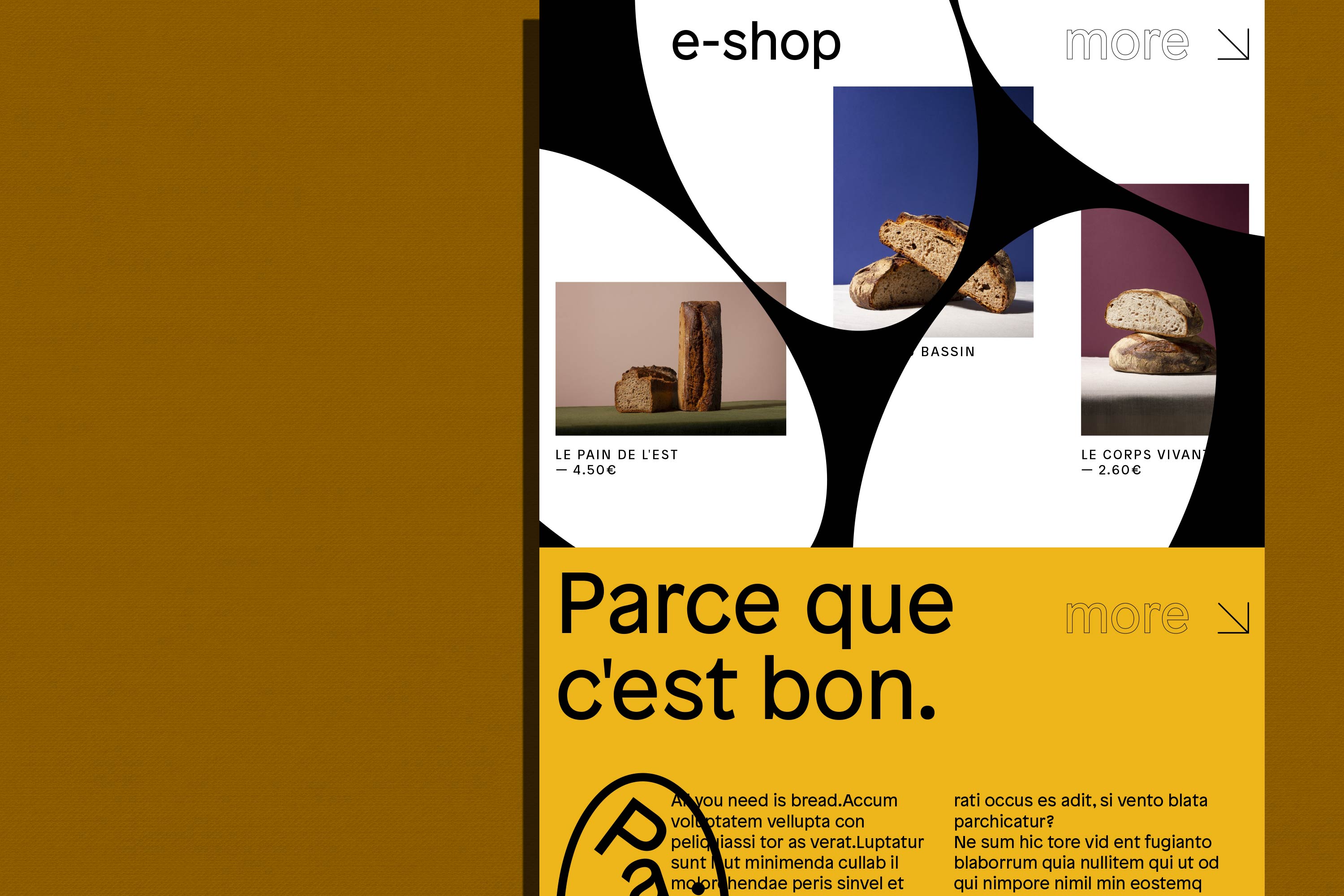 Pain Paulin e-shop GR20 design graphique signaletique paris branding graphic fashion food drinks culture luxury architecture