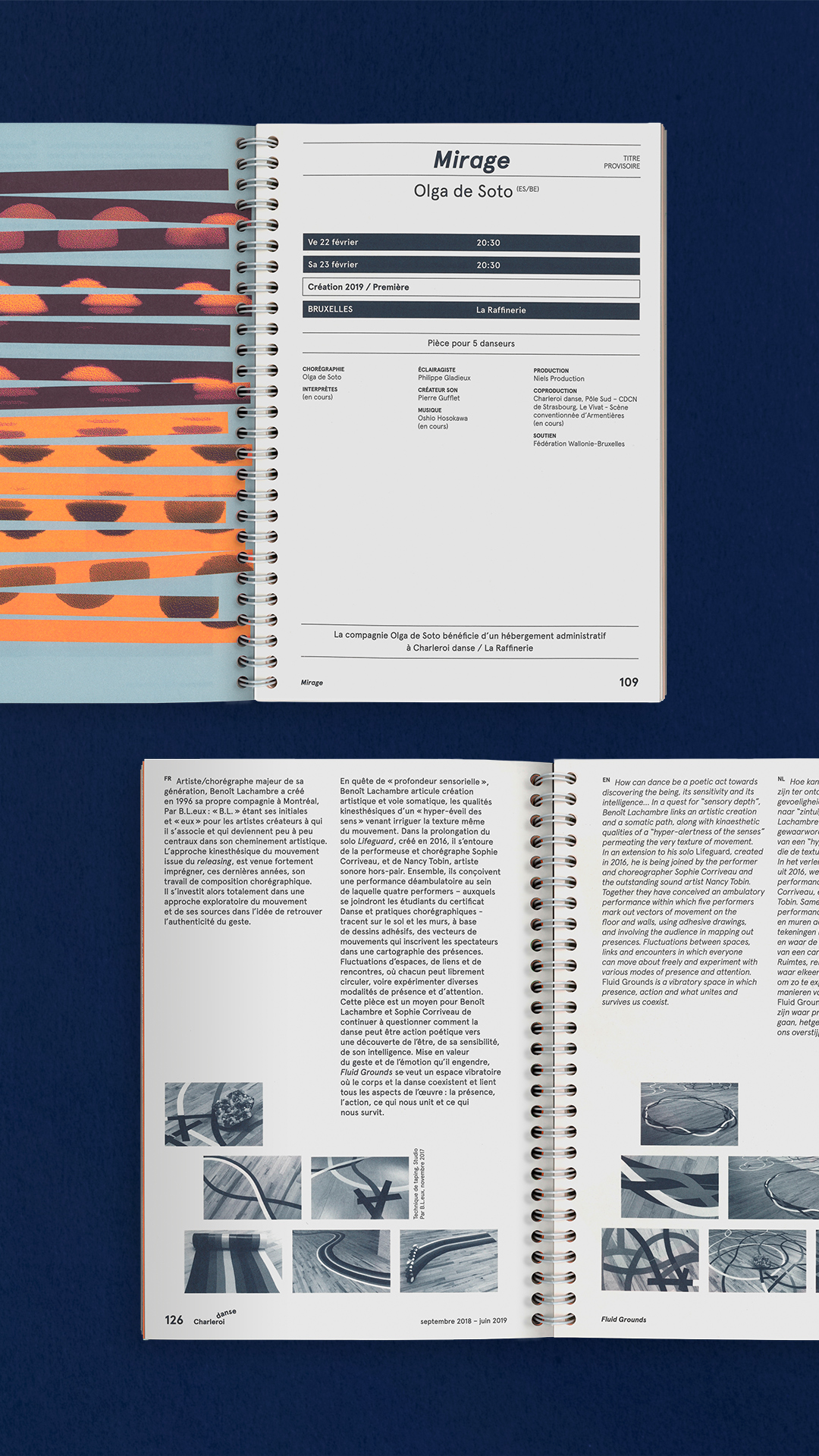 Charleroi danse —Program GR20 design graphique signaletique paris branding graphic fashion food drinks culture luxury architecture