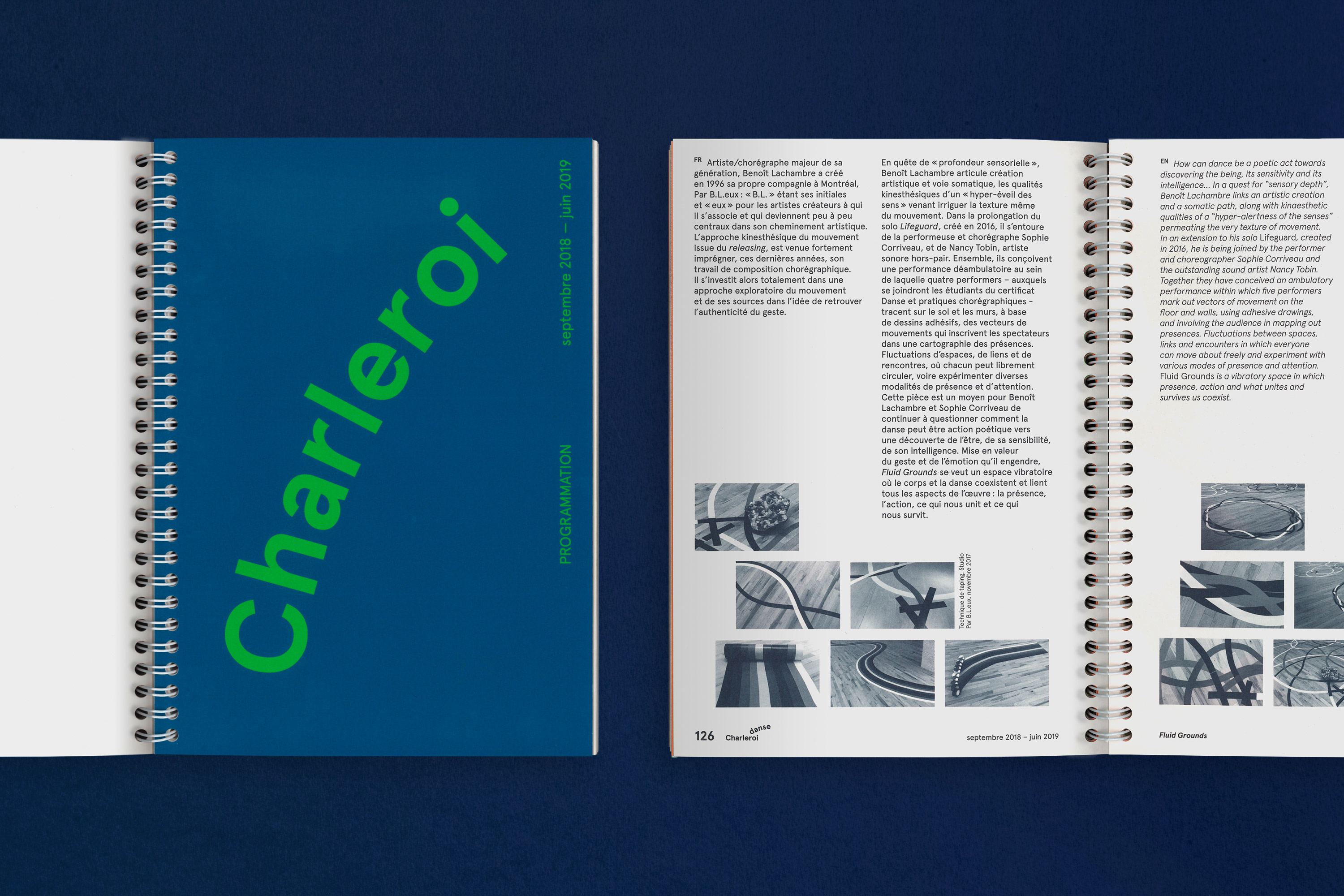 Charleroi danse —Program GR20 design graphique signaletique paris branding graphic fashion food drinks culture luxury architecture