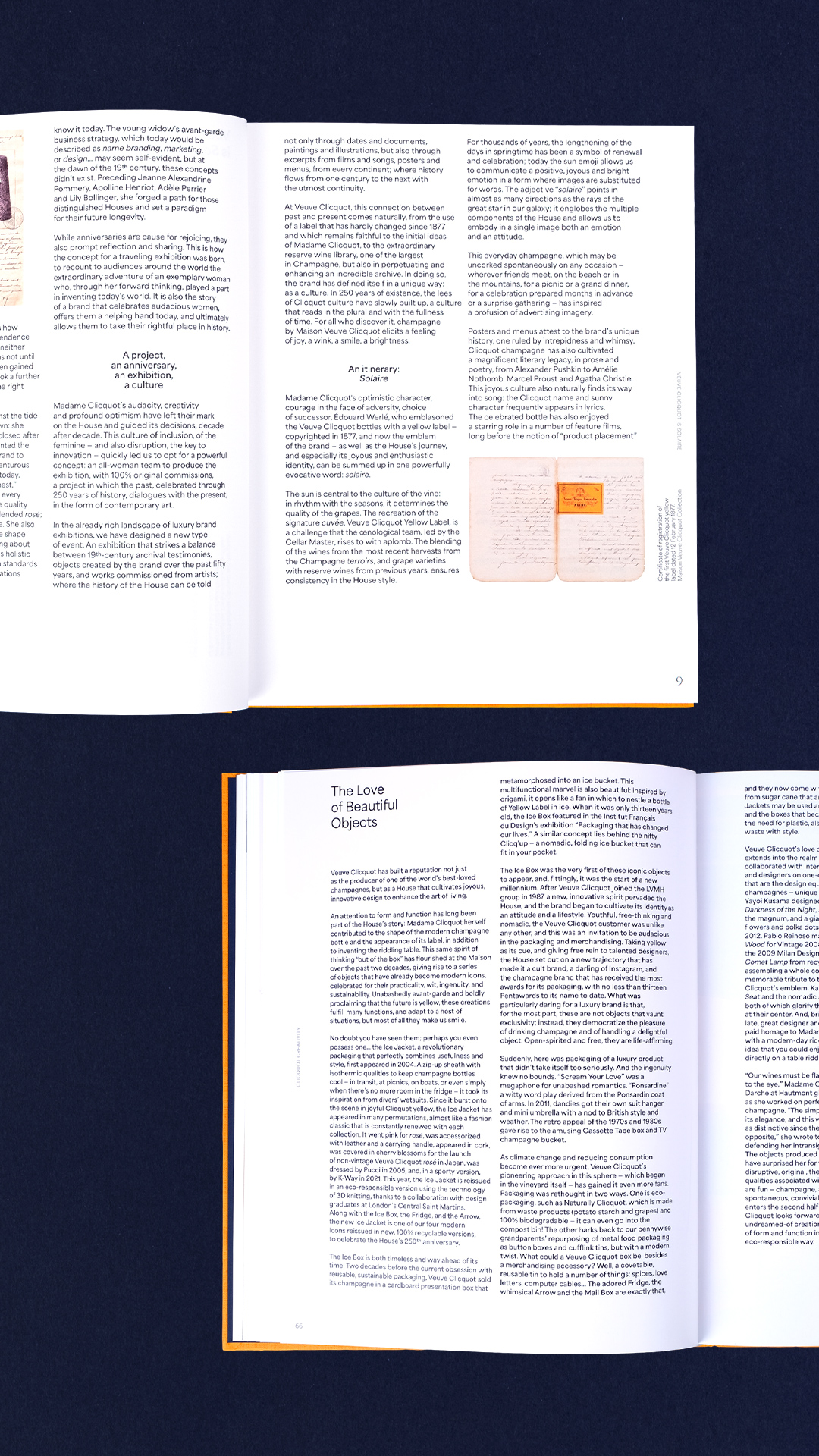 Veuve Cliquot, Solaire Culture —Catalog GR20 design graphique signaletique paris branding graphic fashion food drinks culture luxury architecture