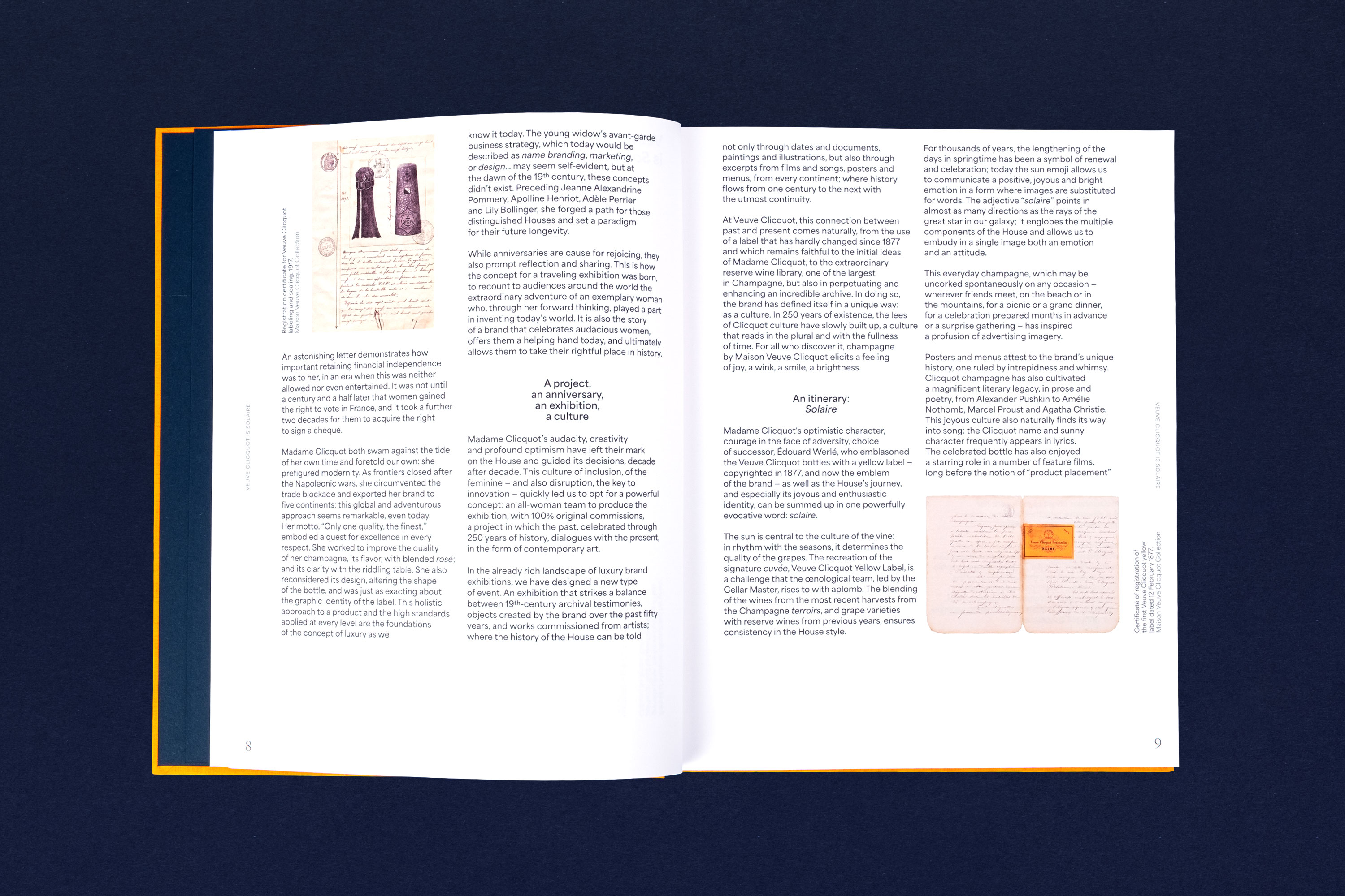 Veuve Cliquot, Solaire Culture —Catalog GR20 design graphique signaletique paris branding graphic fashion food drinks culture luxury architecture