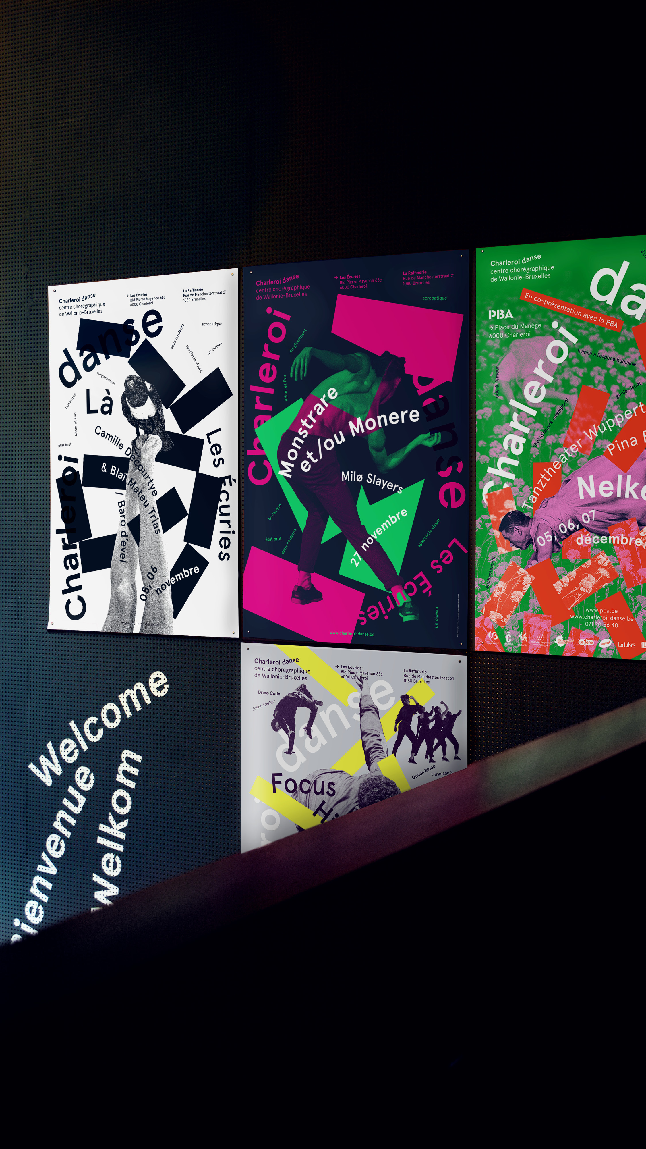 Charleroi Danse —Les Ecuries GR20 design graphique signaletique paris branding graphic fashion food drinks culture luxury architecture