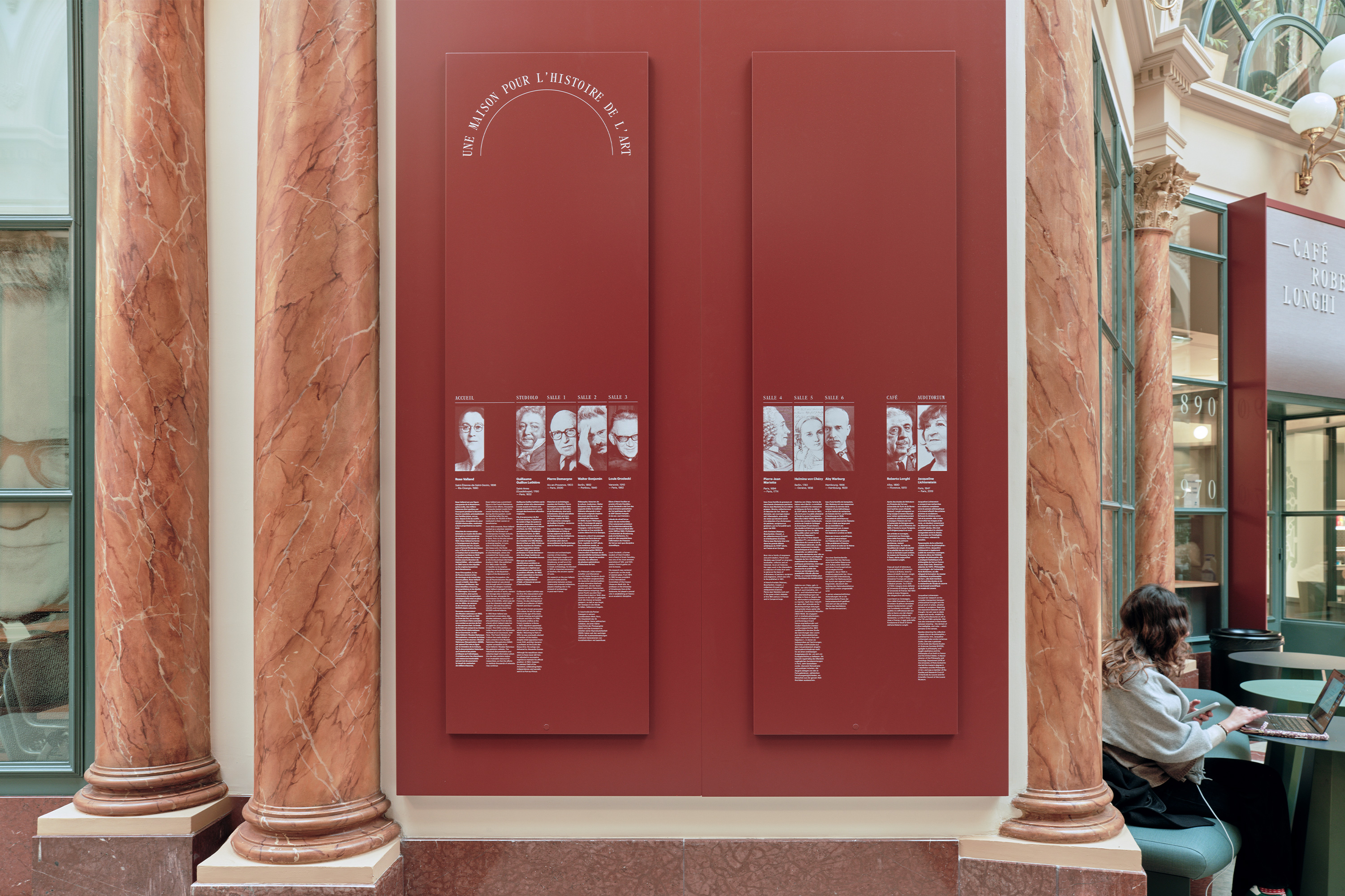 Institut national d'histoire de l'art GR20 design graphique signaletique paris branding graphic fashion food drinks culture luxury architecture