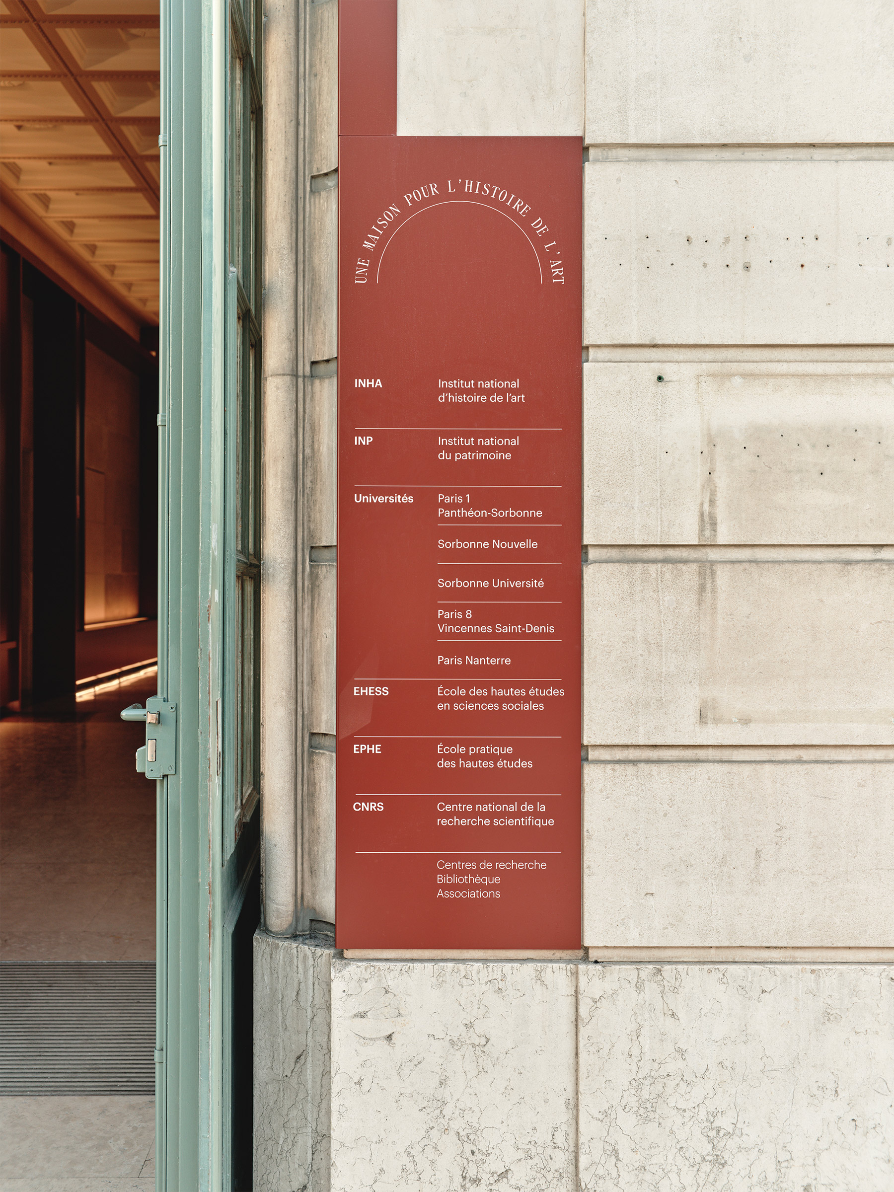 Institut national d'histoire de l'art GR20 design graphique signaletique paris branding graphic fashion food drinks culture luxury architecture 