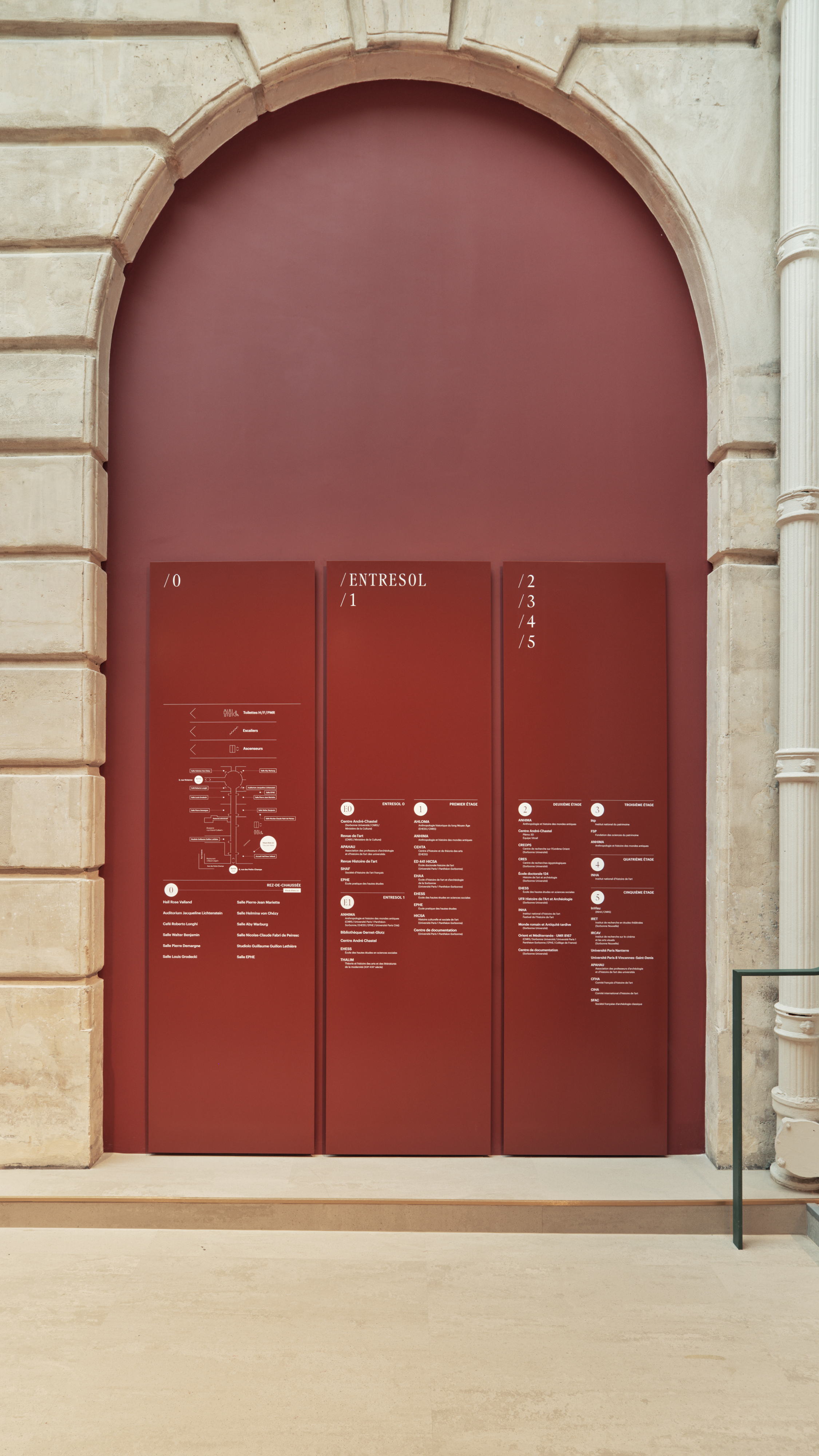 Institut national d'histoire de l'art GR20 design graphique signaletique paris branding graphic fashion food drinks culture luxury architecture