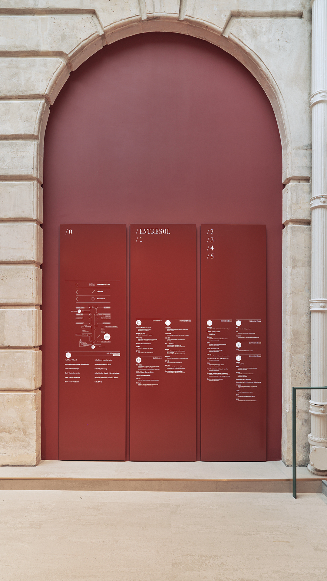Institut national d'histoire de l'art GR20 design graphique signaletique paris branding graphic fashion food drinks culture luxury architecture