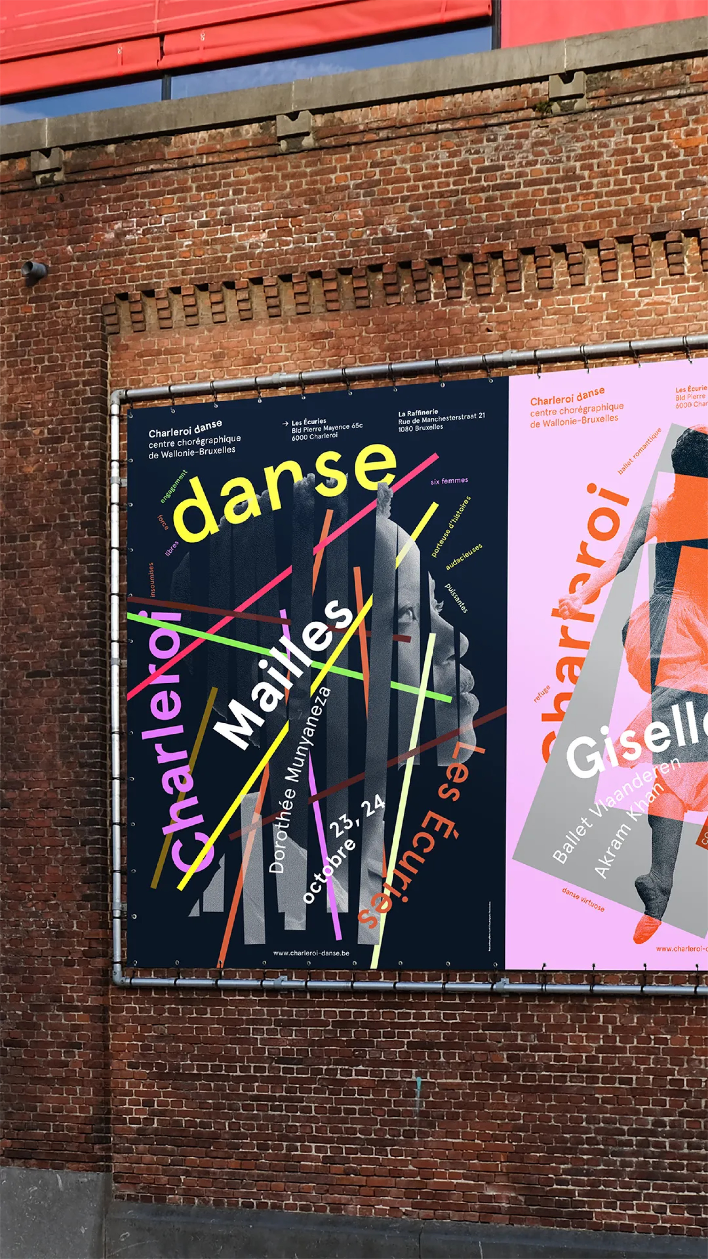 Charleroi Danse —Affichage GR20 design graphique signaletique paris branding graphic fashion food drinks culture luxury architecture 