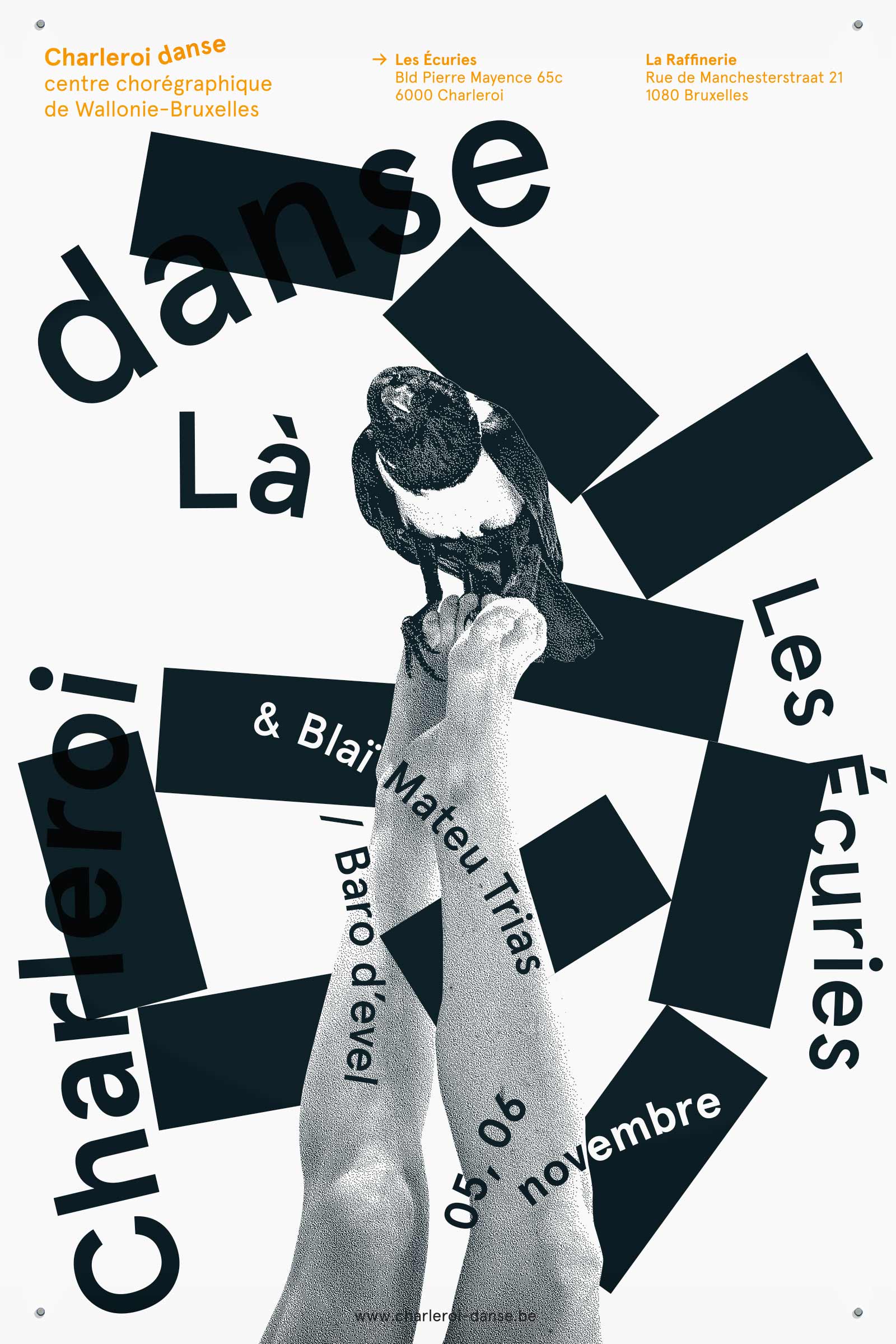 Charleroi Danse —Affichage GR20 design graphique signaletique paris branding graphic fashion food drinks culture luxury architecture