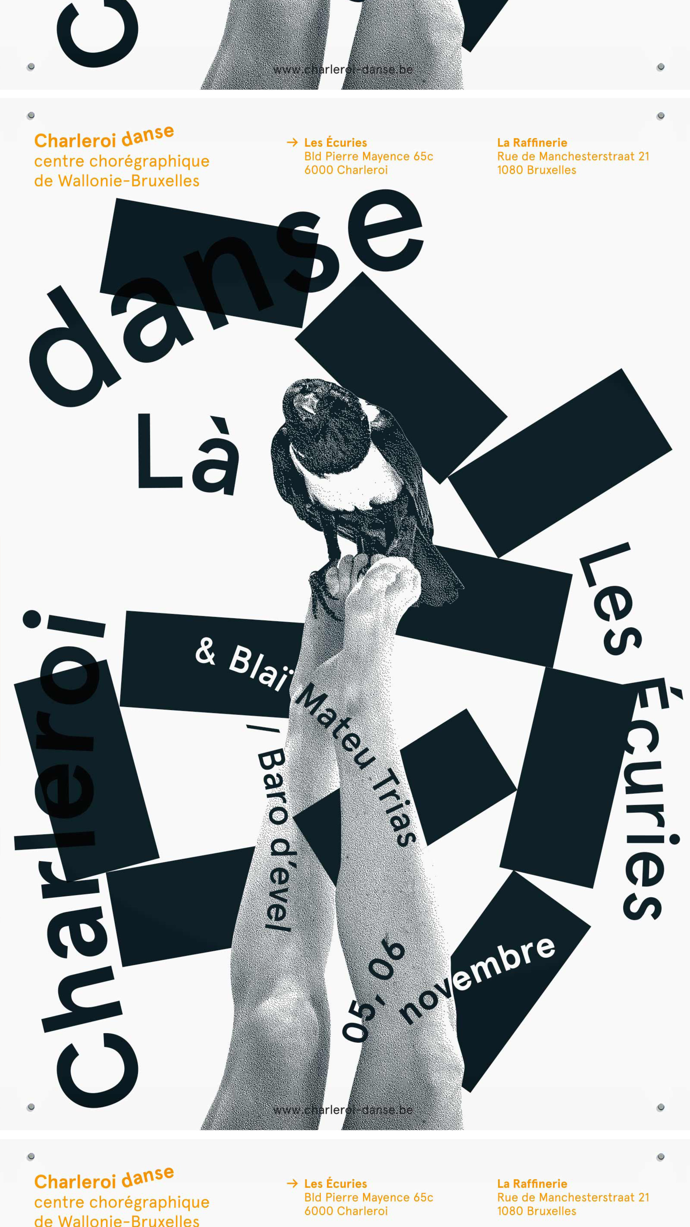 Charleroi Danse —Affichage GR20 design graphique signaletique paris branding graphic fashion food drinks culture luxury architecture