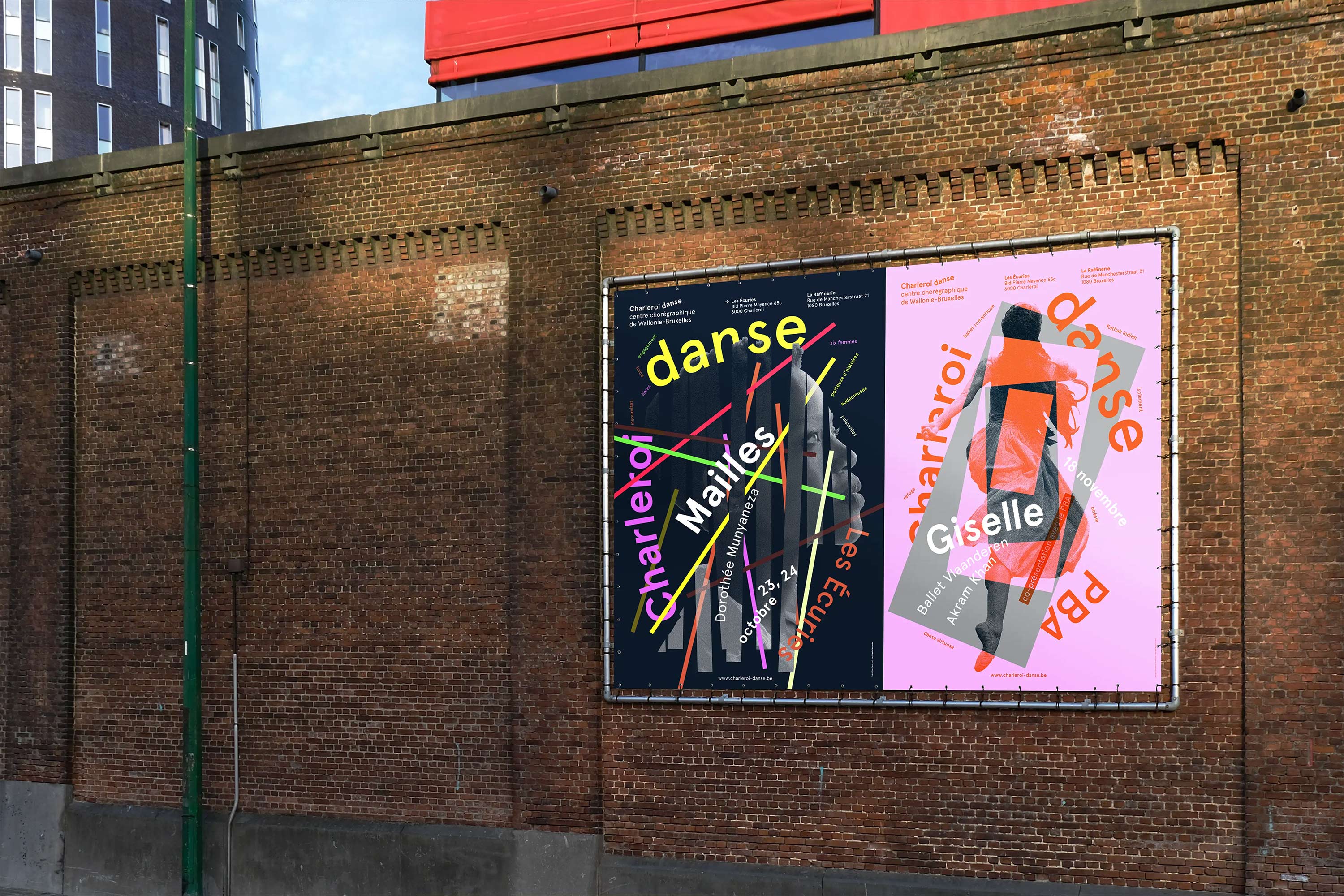 Charleroi Danse —Affichage GR20 design graphique signaletique paris branding graphic fashion food drinks culture luxury architecture 