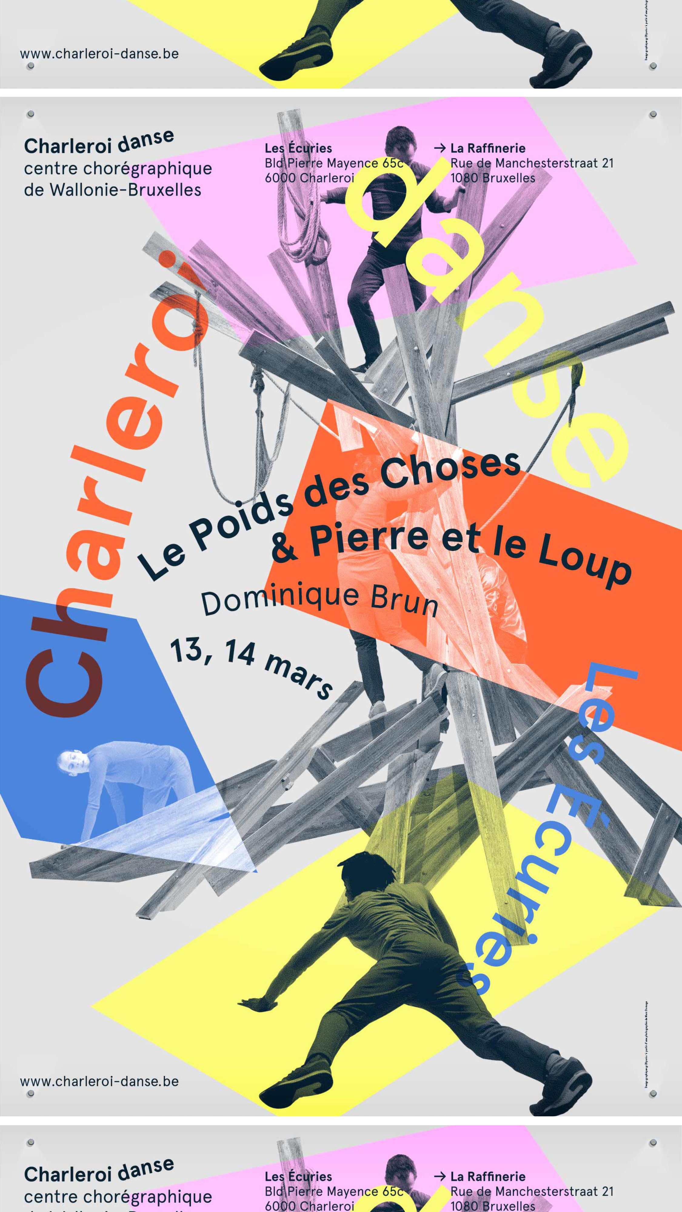 Charleroi Danse —Affichage GR20 design graphique signaletique paris branding graphic fashion food drinks culture luxury architecture