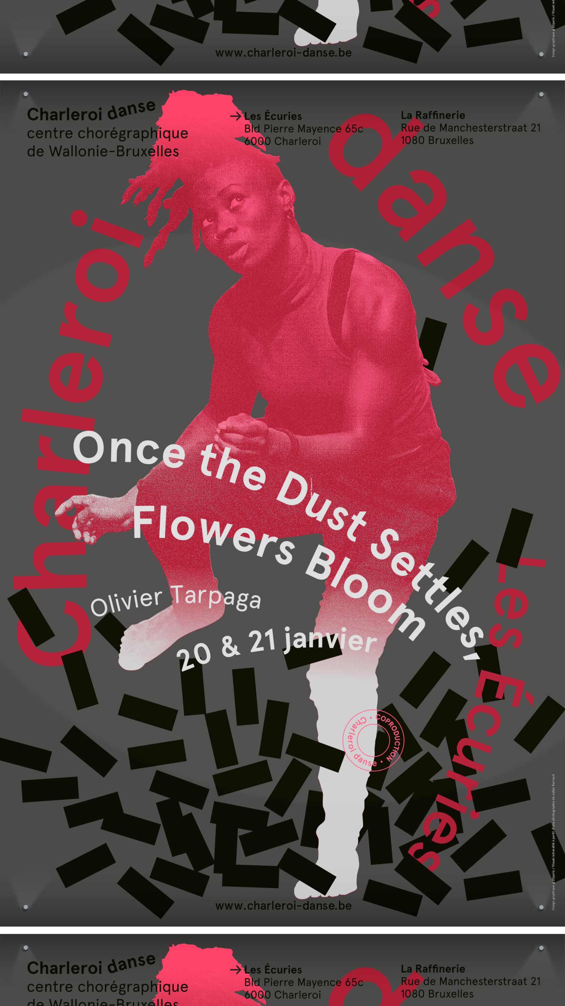 Charleroi Danse —Affichage GR20 design graphique signaletique paris branding graphic fashion food drinks culture luxury architecture