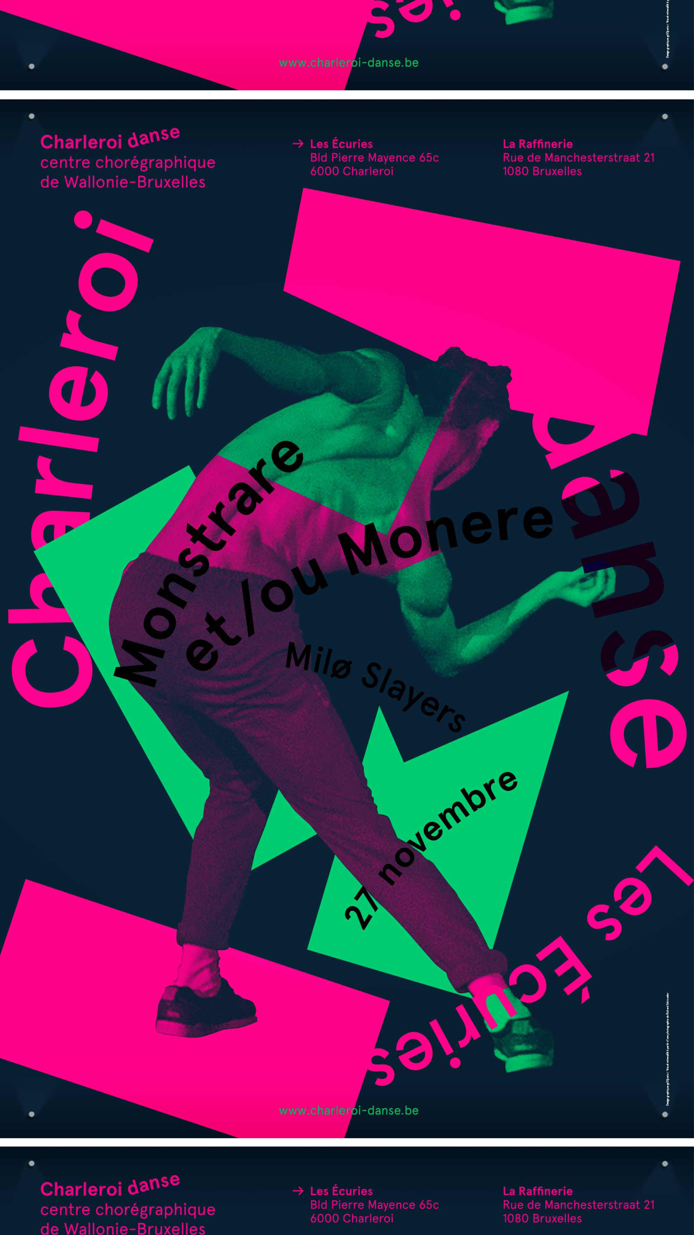 Charleroi Danse —Affichage GR20 design graphique signaletique paris branding graphic fashion food drinks culture luxury architecture