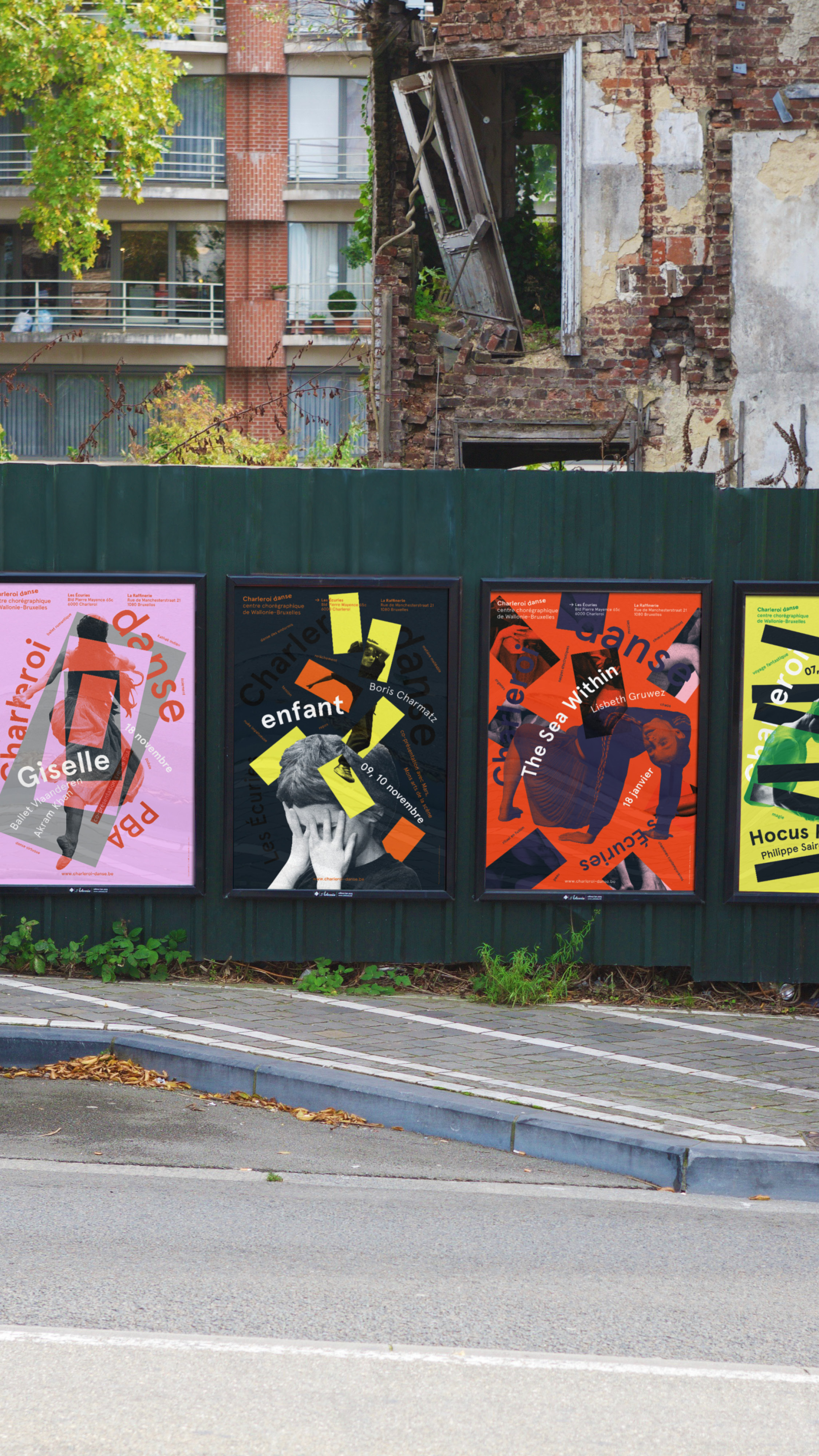 Charleroi Danse —Affichage GR20 design graphique signaletique paris branding graphic fashion food drinks culture luxury architecture