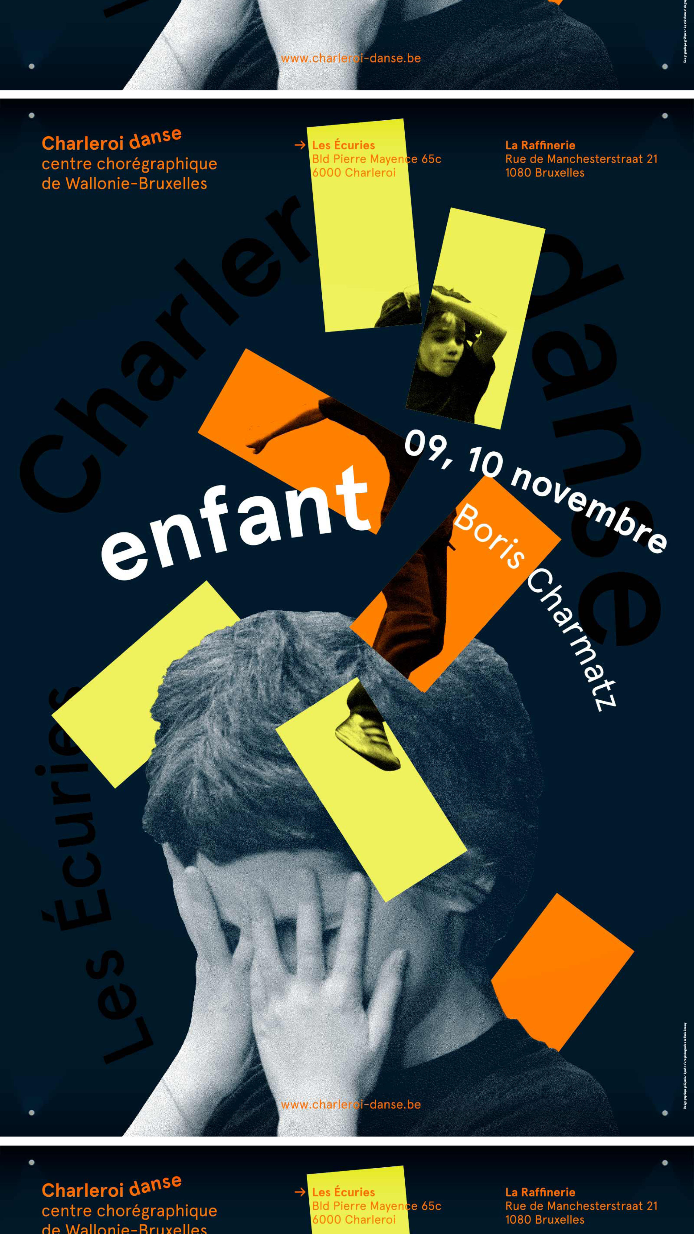 Charleroi Danse —Affichage GR20 design graphique signaletique paris branding graphic fashion food drinks culture luxury architecture