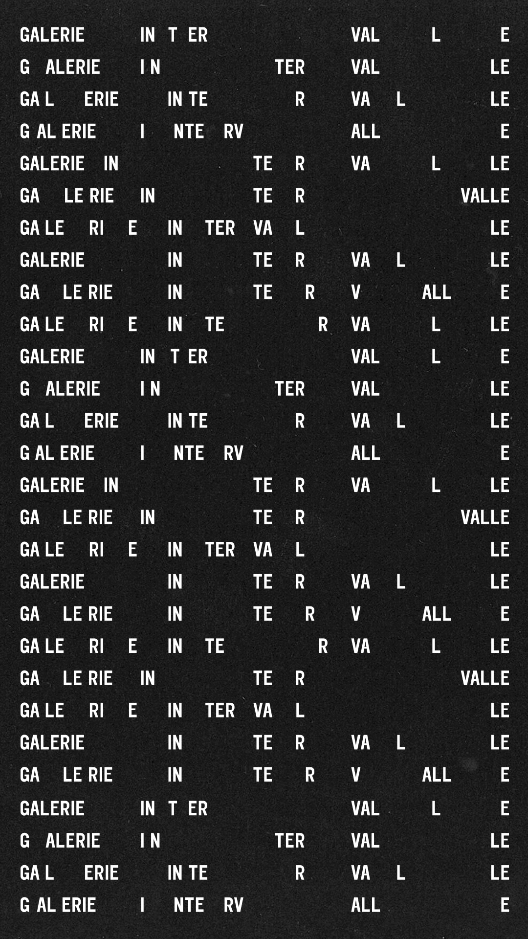 Galerie Intervalle GR20 design graphique signaletique paris branding graphic fashion food drinks culture luxury architecture