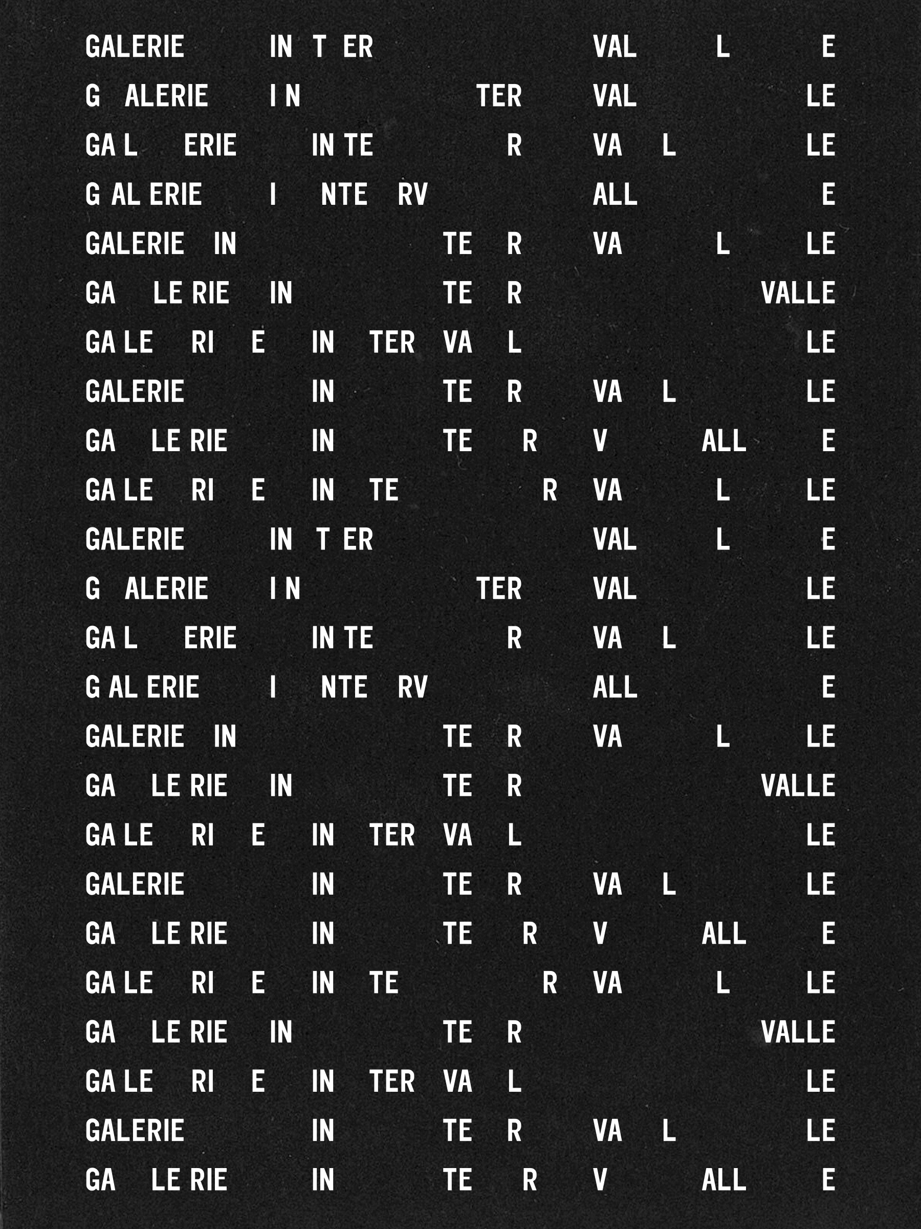 Galerie Intervalle GR20 design graphique signaletique paris branding graphic fashion food drinks culture luxury architecture