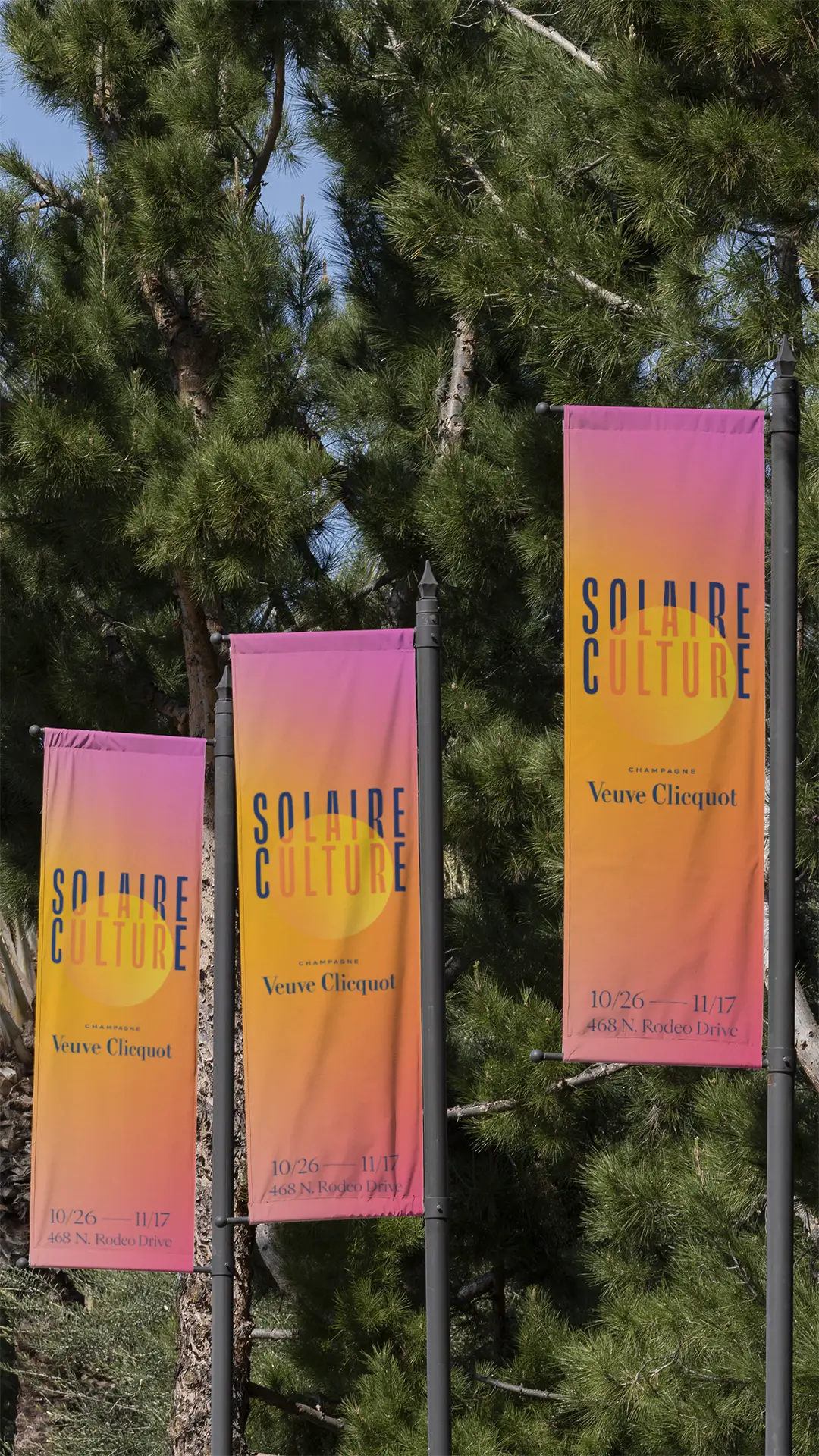 Veuve Clicquot, Solaire Culture GR20 design graphique signaletique paris branding graphic fashion food drinks culture luxury architecture